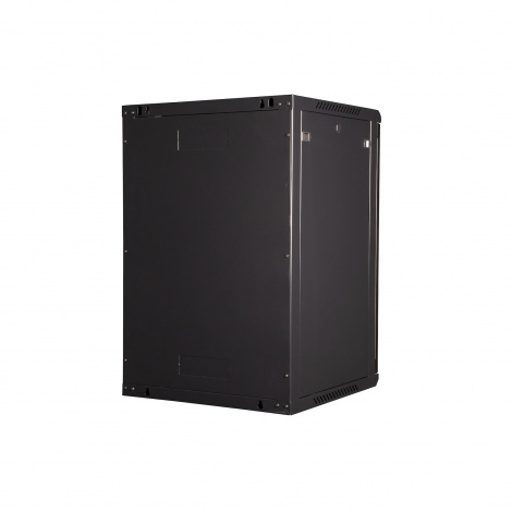Шкаф 19" телекоммуникационный настенный, 18U 901x600х600 мм, дверь перфорация, черный